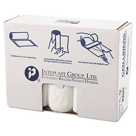 INTEPLAST GROUP 45 gal Trash Bags, 40 in x 48 in, Heavy-Duty, 17 microns, Clear, 250 PK S404817N